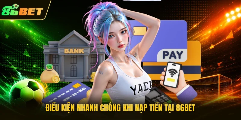 Điều kiện nhanh chóng khi nạp tiền tại 86BET