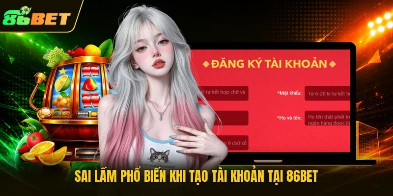 Sai lầm phổ biến khi tạo tài khoản tại 86BET
